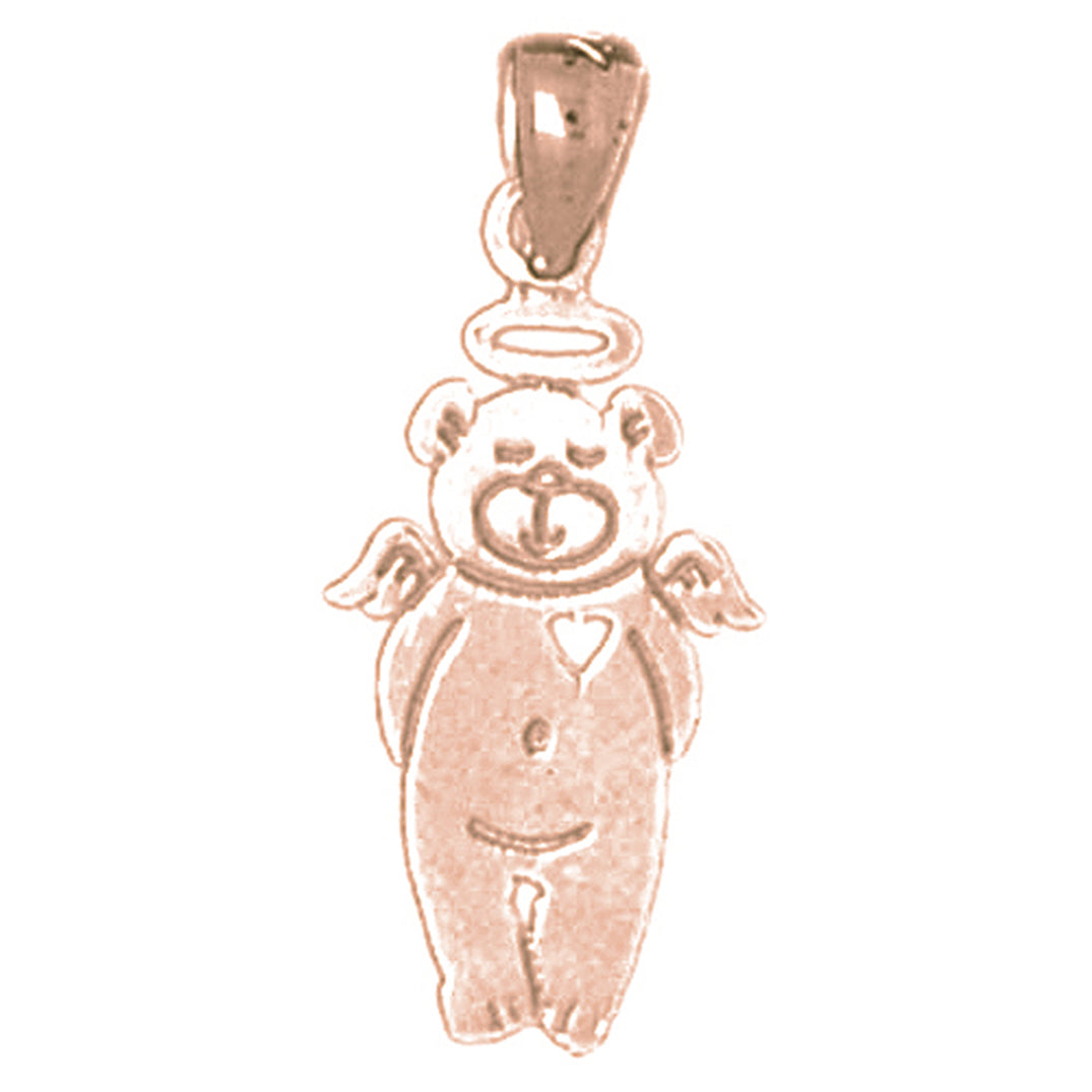 14K or 18K Gold Teddy Bear Pendant