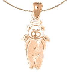 14K or 18K Gold Teddy Bear Pendant