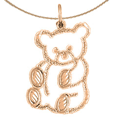 14K or 18K Gold Teddy Bear Pendant
