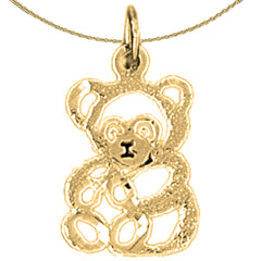 14K or 18K Gold Teddy Bear Pendant