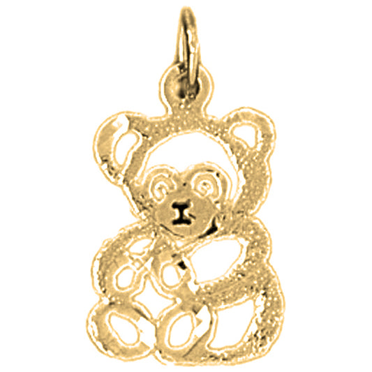 14K or 18K Gold Teddy Bear Pendant