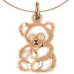 14K or 18K Gold Teddy Bear Pendant