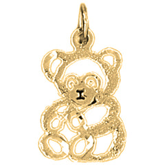 14K or 18K Gold Teddy Bear Pendant