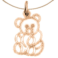 14K or 18K Gold Teddy Bear Pendant