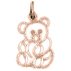 14K or 18K Gold Teddy Bear Pendant