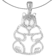 14K or 18K Gold Panda Bear Pendant