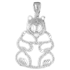 14K or 18K Gold Panda Bear Pendant