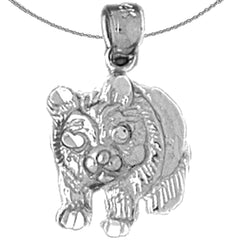 14K or 18K Gold Panda Bear Pendant