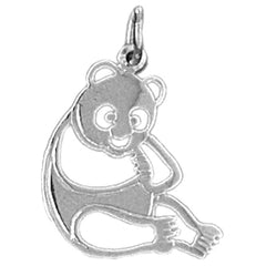 14K or 18K Gold Panda Bear Pendant