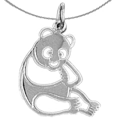 14K or 18K Gold Panda Bear Pendant