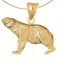 Braunbär-Anhänger aus 10 Karat, 14 Karat oder 18 Karat Gold