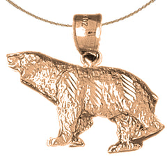 Braunbär-Anhänger aus 10 Karat, 14 Karat oder 18 Karat Gold