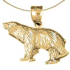 Braunbär-Anhänger aus 10 Karat, 14 Karat oder 18 Karat Gold