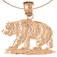 Braunbär-Anhänger aus 10 Karat, 14 Karat oder 18 Karat Gold