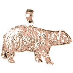 10K, 14K or 18K Gold Grizzly Bear Pendant