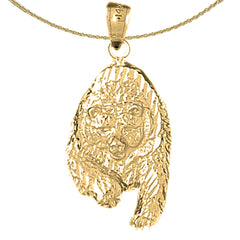 Grizzlybär-Anhänger aus 10 Karat, 14 Karat oder 18 Karat Gold