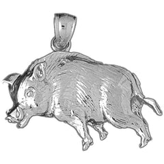 10K, 14K or 18K Gold Boar Pendant