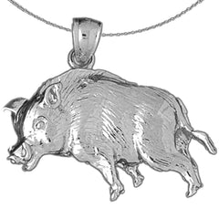 10K, 14K or 18K Gold Boar Pendant