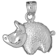 14K or 18K Gold Pig Pendant