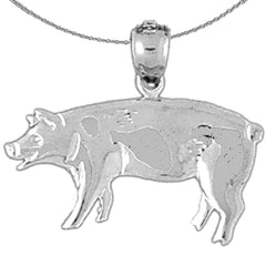 14K or 18K Gold Pig Pendant