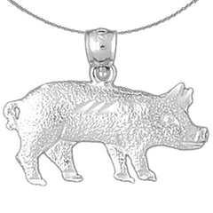 Colgante de cerdo de oro de 14 quilates o 18 quilates