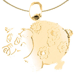14K or 18K Gold Pig Pendant