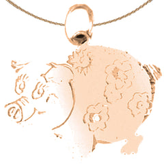 14K or 18K Gold Pig Pendant