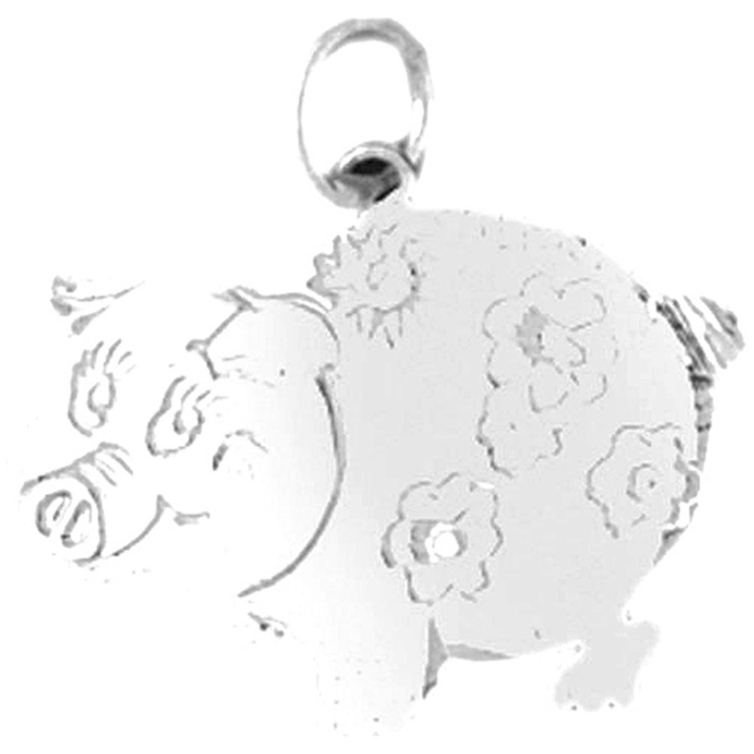 14K or 18K Gold Pig Pendant