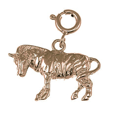 14K or 18K Gold Zebra Pendant