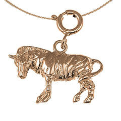 14K or 18K Gold Zebra Pendant