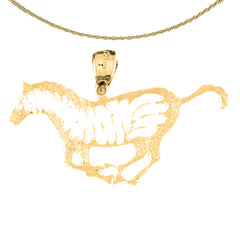 14K or 18K Gold Zebra Pendant