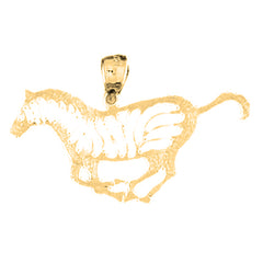 14K or 18K Gold Zebra Pendant