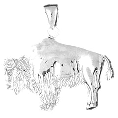 10K, 14K or 18K Gold Bison Pendant