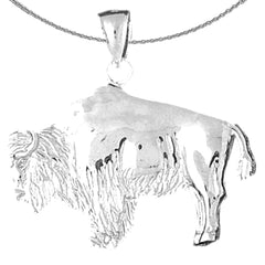 10K, 14K or 18K Gold Bison Pendant