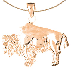 10K, 14K or 18K Gold Bison Pendant