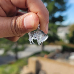 10K, 14K or 18K Gold Bison Pendant