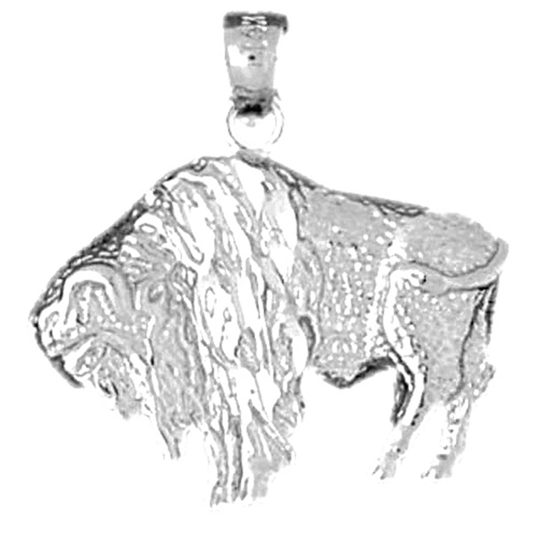10K, 14K or 18K Gold Bison Pendant