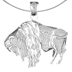 10K, 14K or 18K Gold Bison Pendant