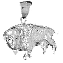 10K, 14K or 18K Gold Bison Pendant