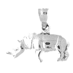 14K or 18K Gold Rhinoceros Pendant