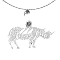 14K or 18K Gold Rhinoceros Pendant