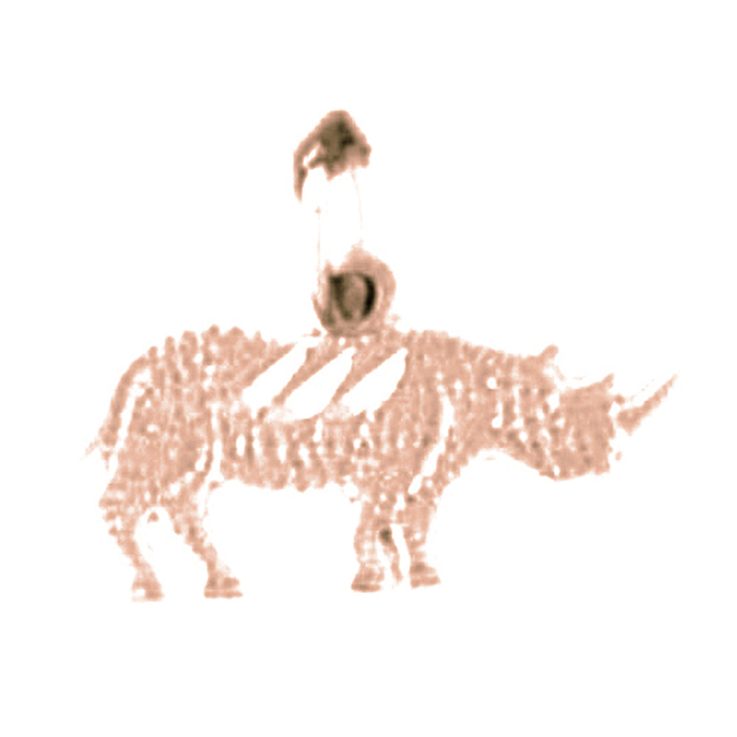 14K or 18K Gold Rhinoceros Pendant
