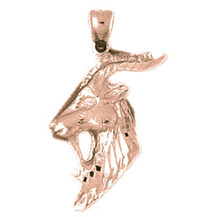 10K, 14K or 18K Gold Goat Pendant