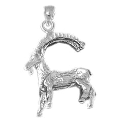 10K, 14K or 18K Gold Goat Pendant