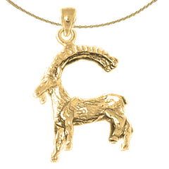 10K, 14K or 18K Gold Goat Pendant