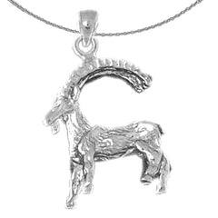 10K, 14K or 18K Gold Goat Pendant