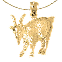10K, 14K or 18K Gold Goat Pendant