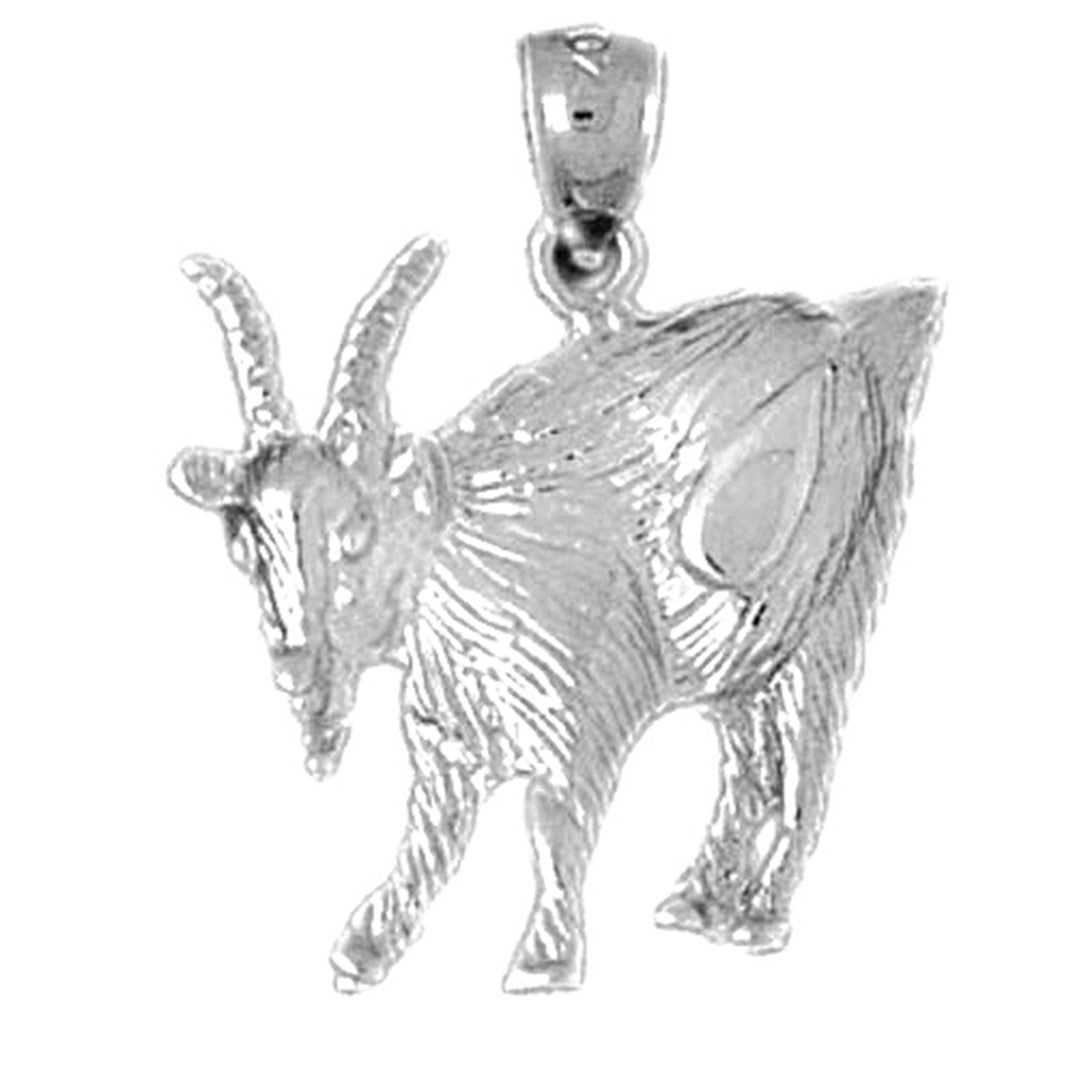 10K, 14K or 18K Gold Goat Pendant