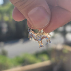 10K, 14K or 18K Gold Goat Pendant