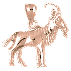 10K, 14K or 18K Gold Goat Pendant
